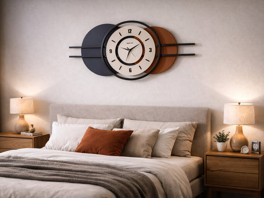 Strata Ahşap Metal Duvar Saati