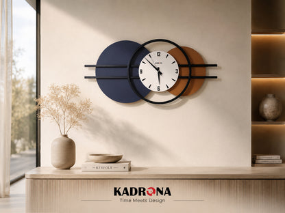 Kadrona Dualis Duvar Saati 100 cm Antrasit Salon