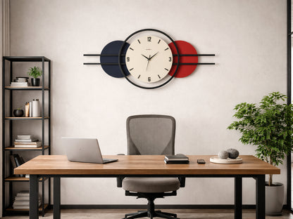 Horizon Ahşap Metal Duvar Saati