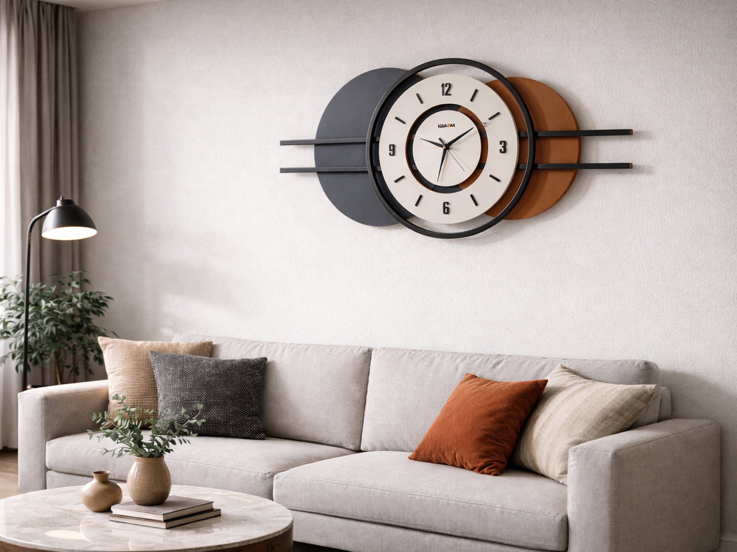 Strata Ahşap Metal Duvar Saati