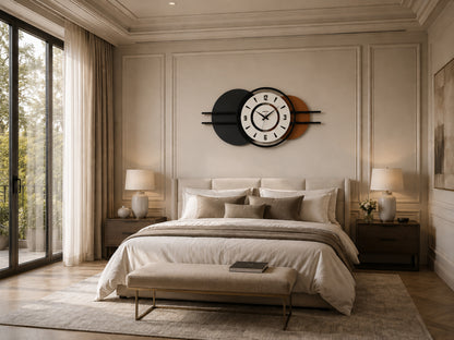 Strata Ahşap Metal Duvar Saati Antrasit